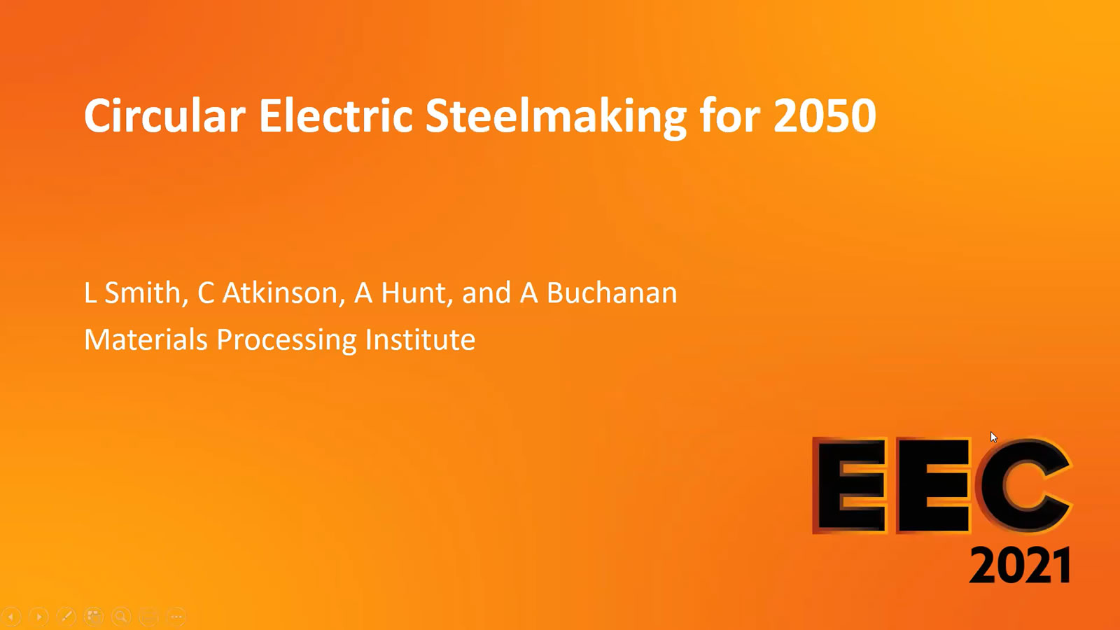 Circular Electric Steelmaking for 2050 - Lucy Smith at EEC 2021